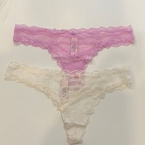 NEW Victoria's Secret Dream Angels Set of 2 Thong Panties